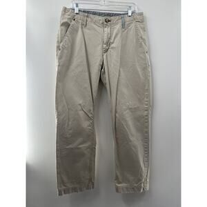 Robert Graham Yates Men’s Size 34 Khaki Cotton Pants Classic Fit Distressed